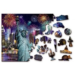 Wooden City Wooden puzzle New York by night