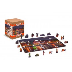 Wooden City Wooden puzzle Amsterdam by night L